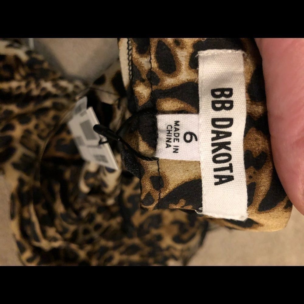 BB DAKOTA Ruched Drawstring Leopard Print Skirt - Picture 4 of 9
